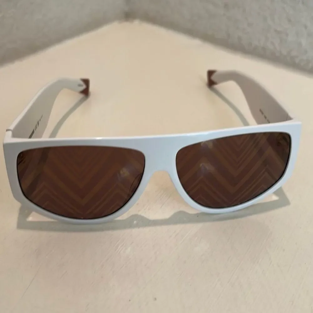 MISSONI MIS 0165/S Sunglasses Ivory White Chunky Wide Frame Y2K Celeb Style NEW